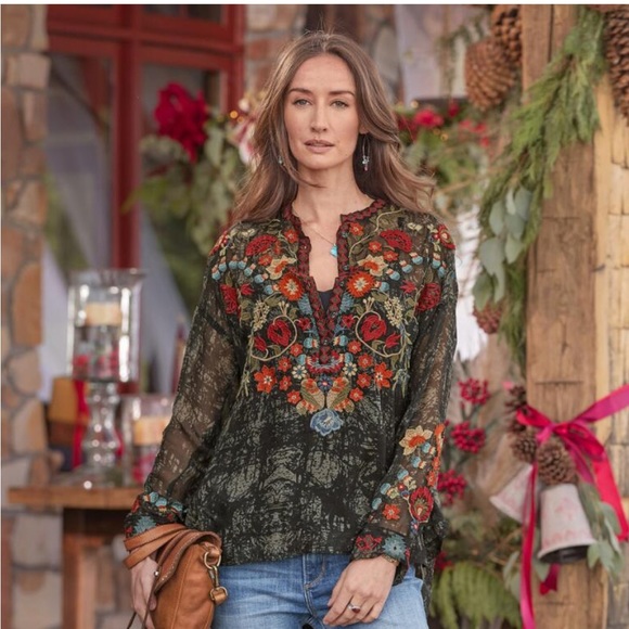 Johnny Was Tops - NWT Johnny Was Silk Kona Blouse Top